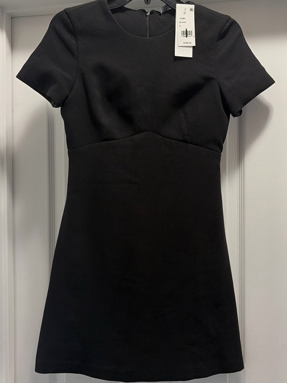 French Connection Black Short-Sleeve Mini Dress